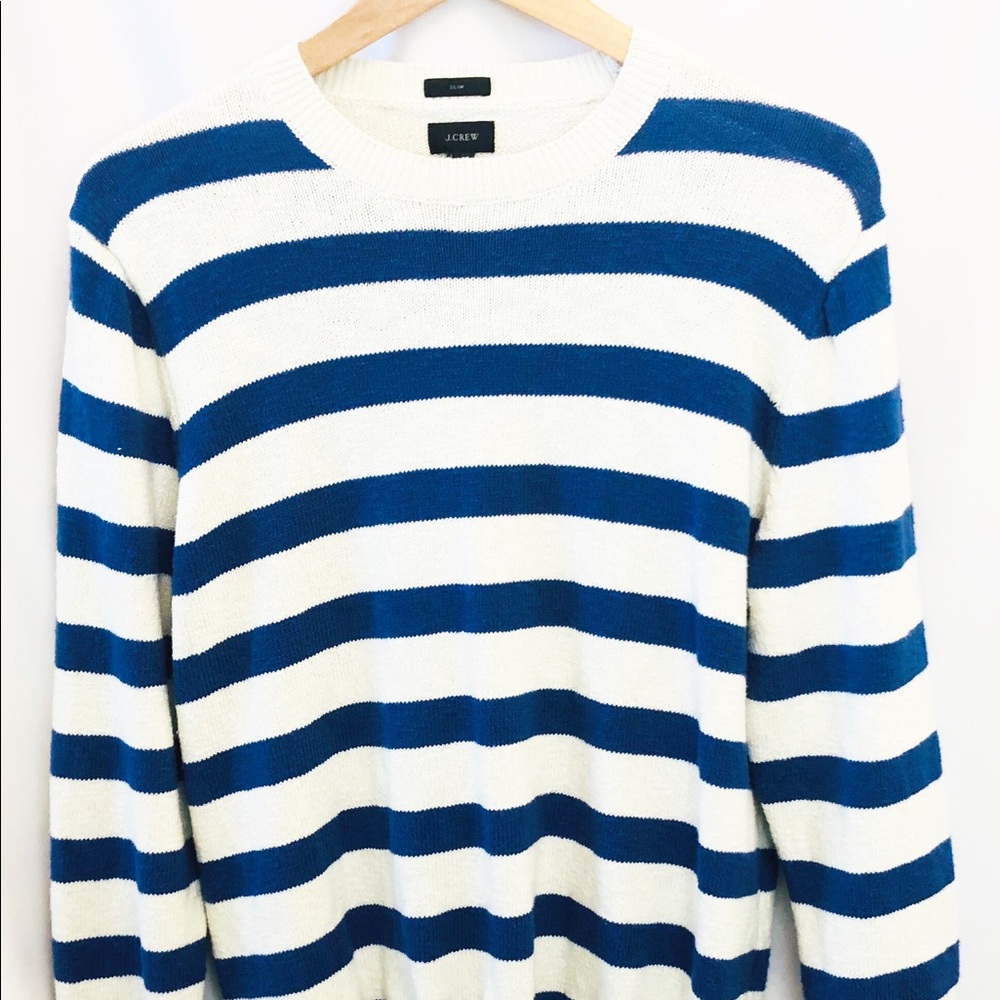 J. CREW Men’s Med. Slim Striped Crew Neck Sweater